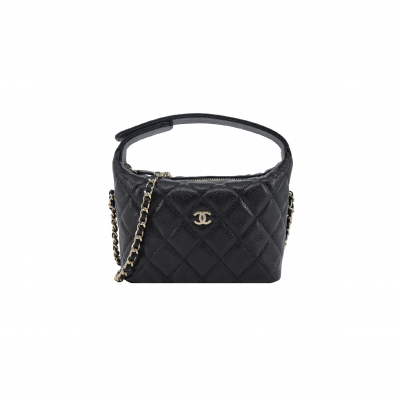 CHANEL MASTER 25C HOBO LUNCH BOX BAG BLACK AS0622 (21.5*19*6cm)